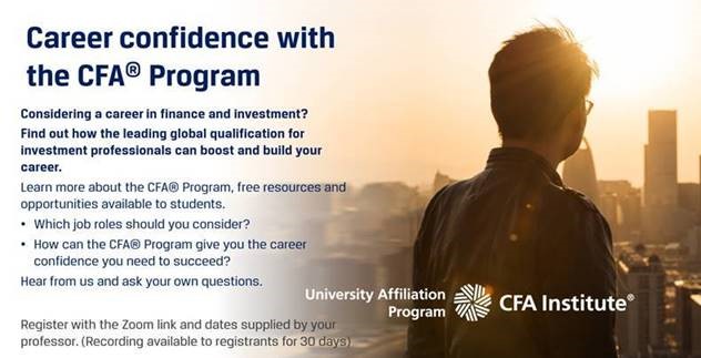 Приглашение на онлайн-встречу «Confidence with the CFA Program»